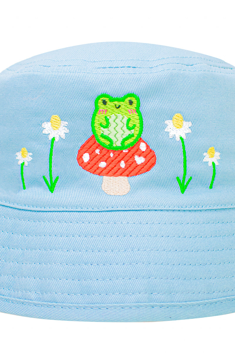 KIDS Albert The Frog & Mushroom Bucket Hat - Momokakkoii