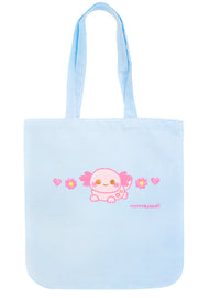 Organic Cotton Xoxi The Axolotl Embroidered Tote Bag - Momokakkoii