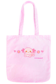 Organic Cotton Xoxi The Axolotl Embroidered Tote Bag - Momokakkoii