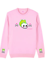Organic Cotton Skull Albert Embroidered Sweatshirt - Momokakkoii