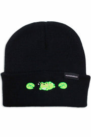 Thicc Albert The Frog Embroidered Beanie - Momokakkoii