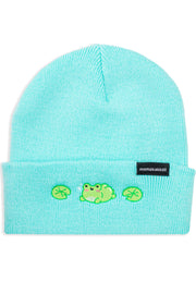 Thicc Albert The Frog Embroidered Beanie - Momokakkoii