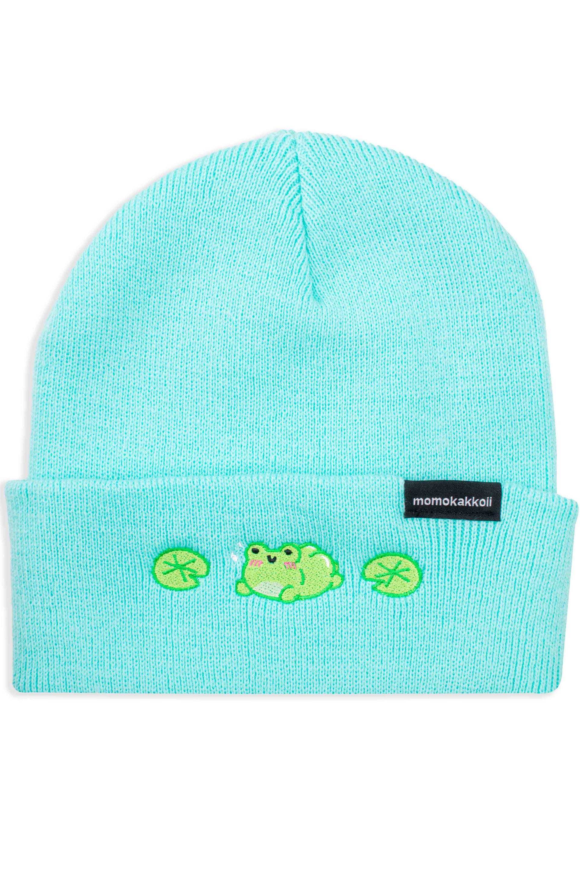 Thicc Albert The Frog Embroidered Beanie - Momokakkoii