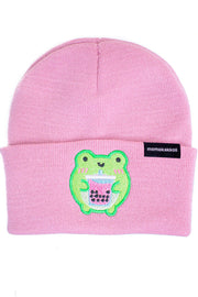 Boba Albert the Frog Embroidered Beanie - Momokakkoii