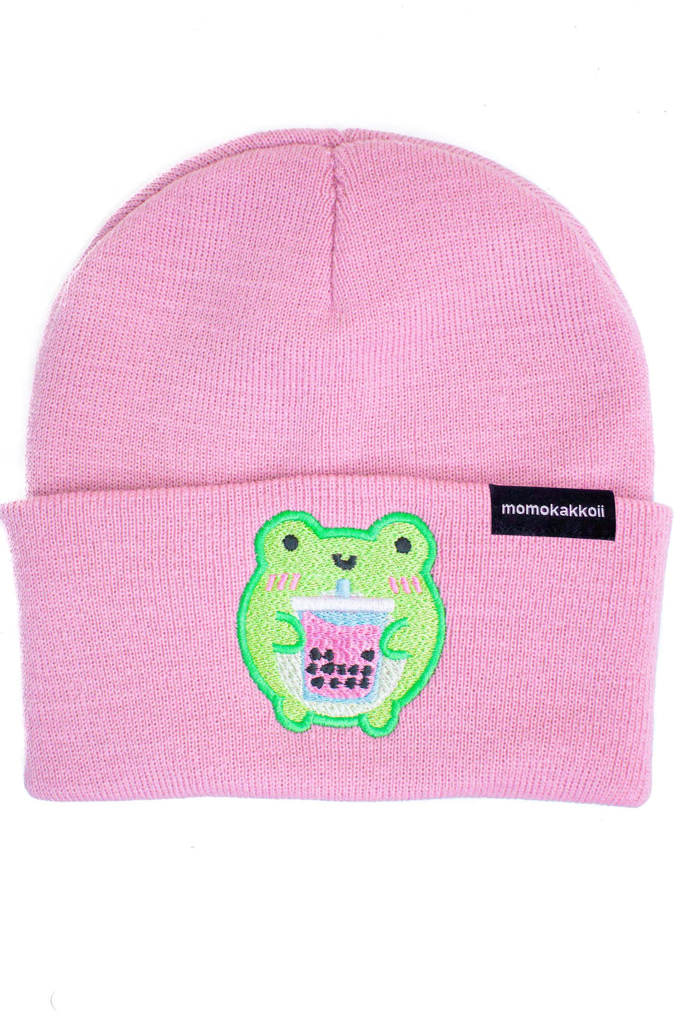 Boba Albert the Frog Embroidered Beanie - Momokakkoii