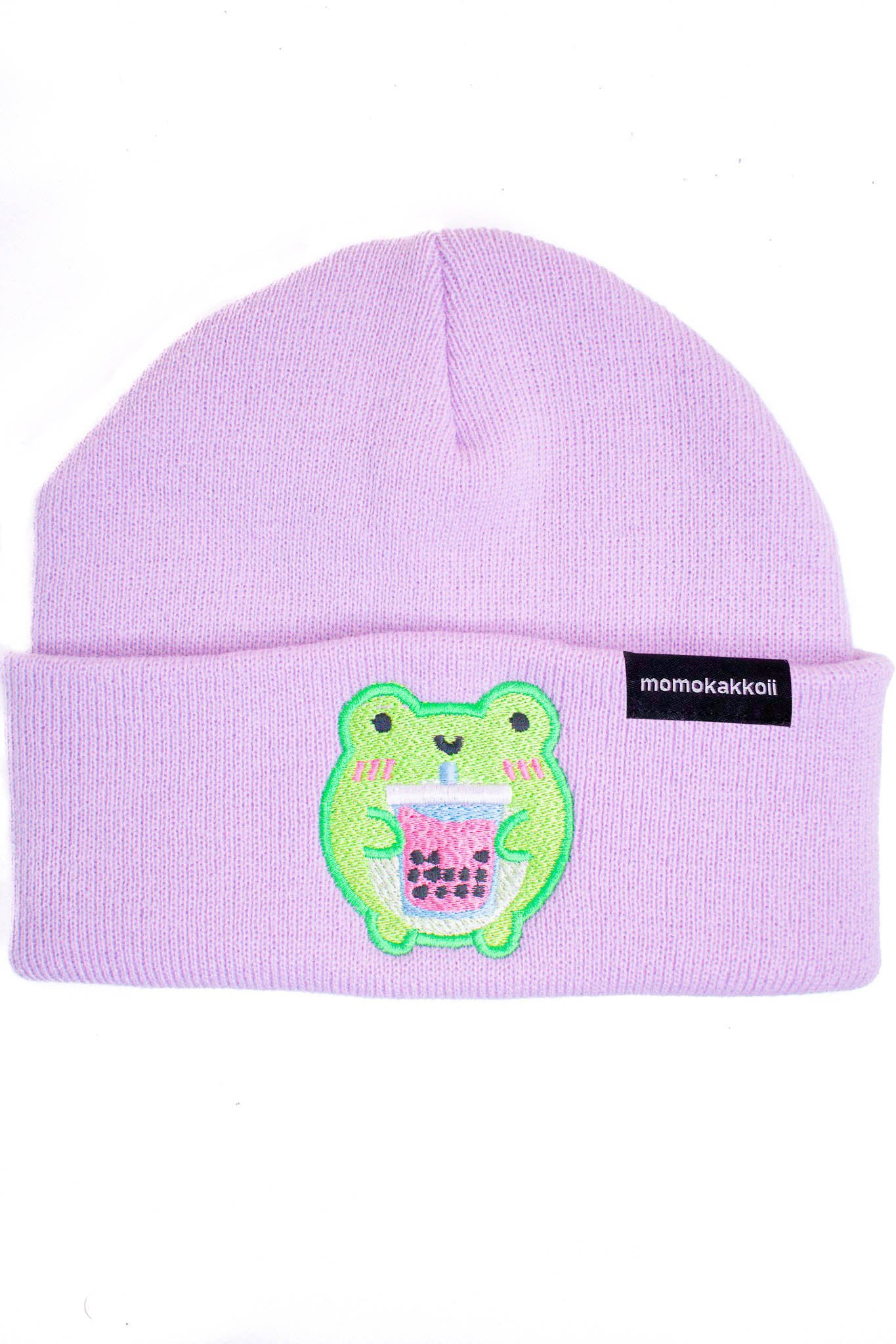 Boba Albert the Frog Embroidered Beanie - Momokakkoii