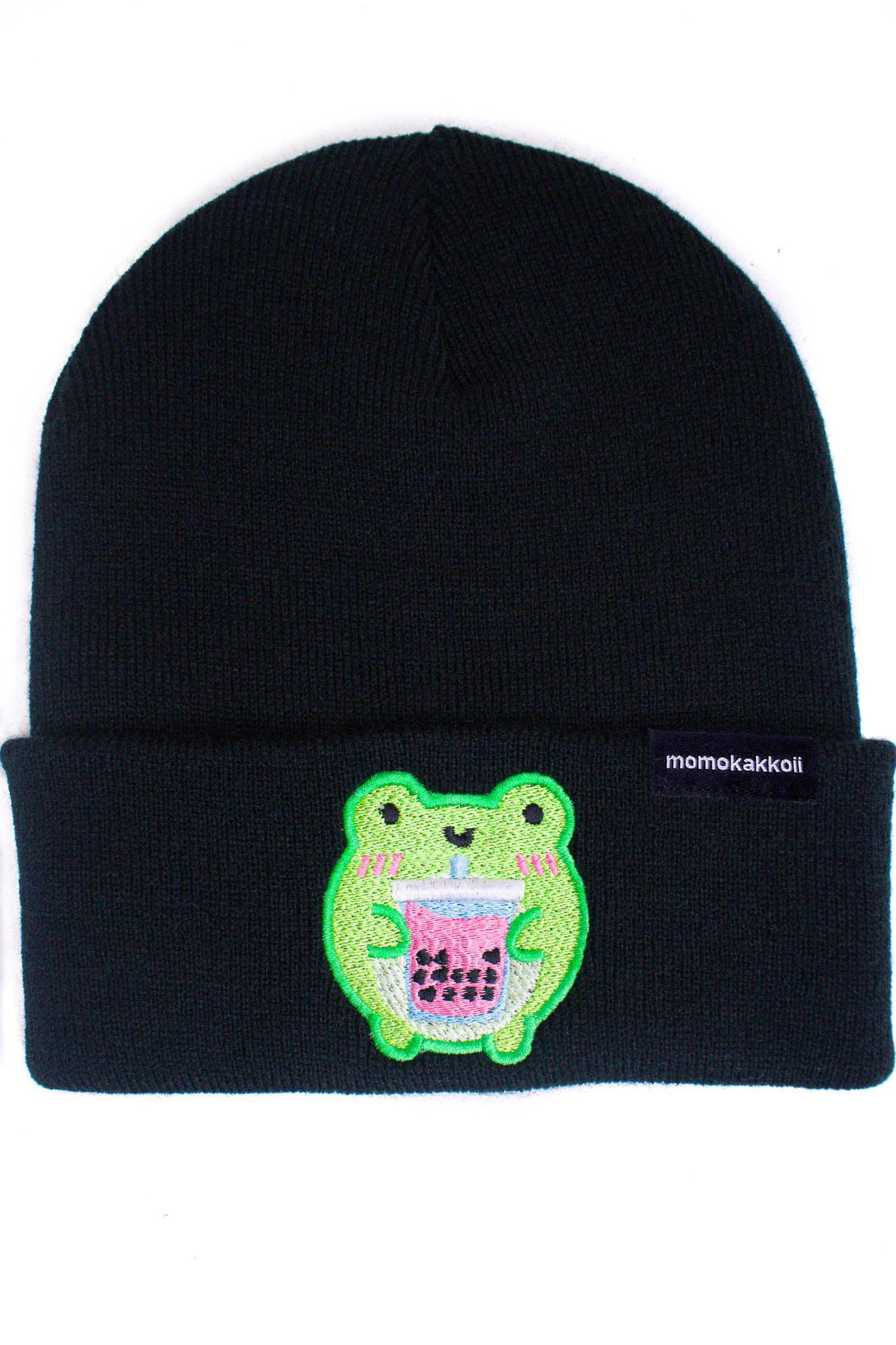 Boba Albert the Frog Embroidered Beanie - Momokakkoii