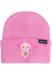 Boba Xoxi The Axolotl Embroidered Beanie - Momokakkoii