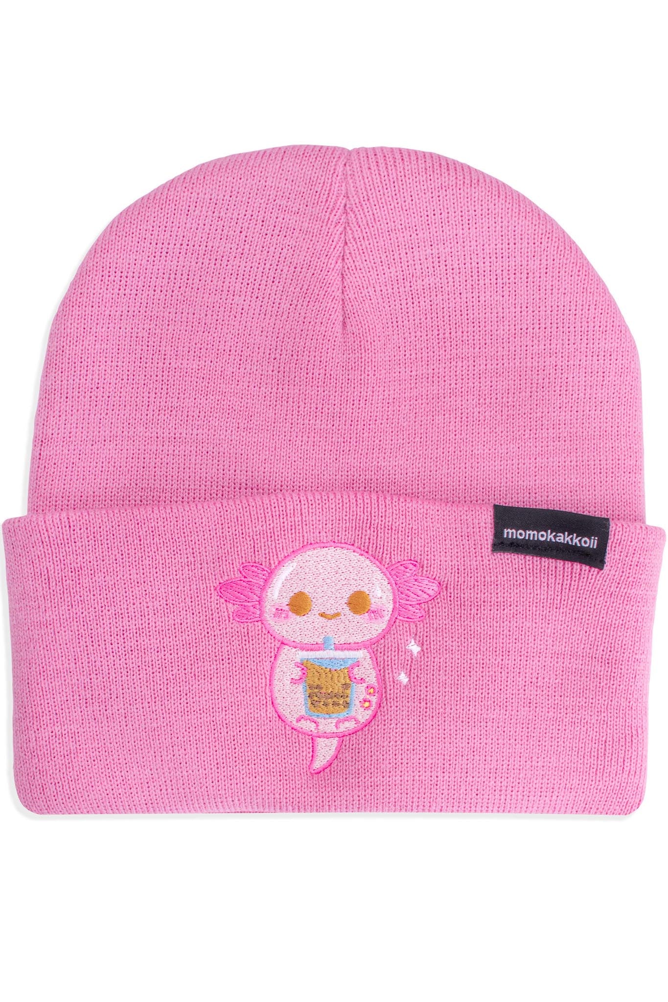 Boba Xoxi The Axolotl Embroidered Beanie - Momokakkoii