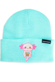 Boba Xoxi The Axolotl Embroidered Beanie - Momokakkoii