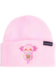 Boba Xoxi The Axolotl Embroidered Beanie - Momokakkoii