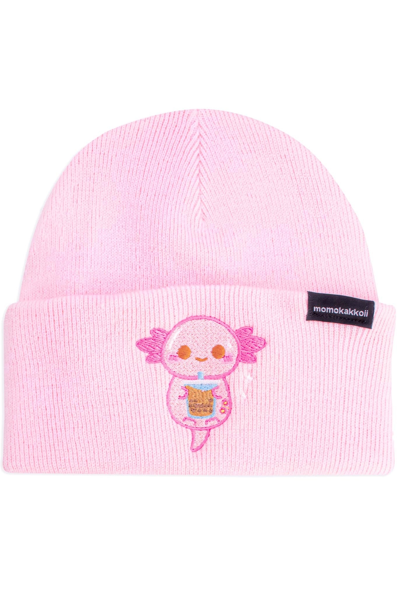 Boba Xoxi The Axolotl Embroidered Beanie - Momokakkoii