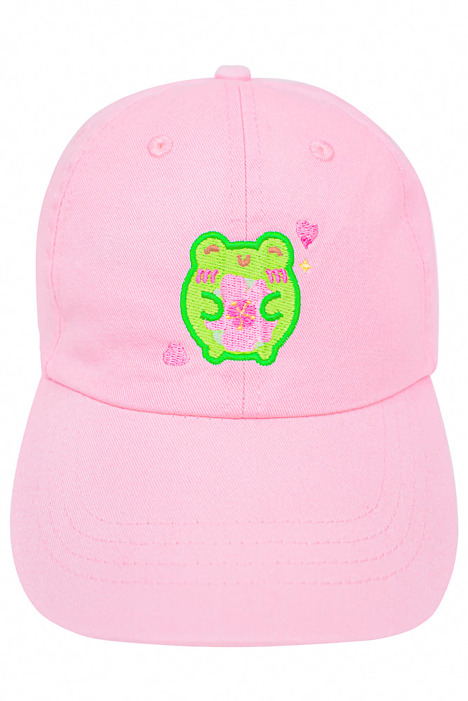 Cherry Blossom Dad Hat, White