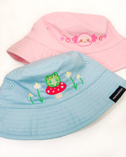 KIDS Albert The Frog & Mushroom Bucket Hat - Momokakkoii