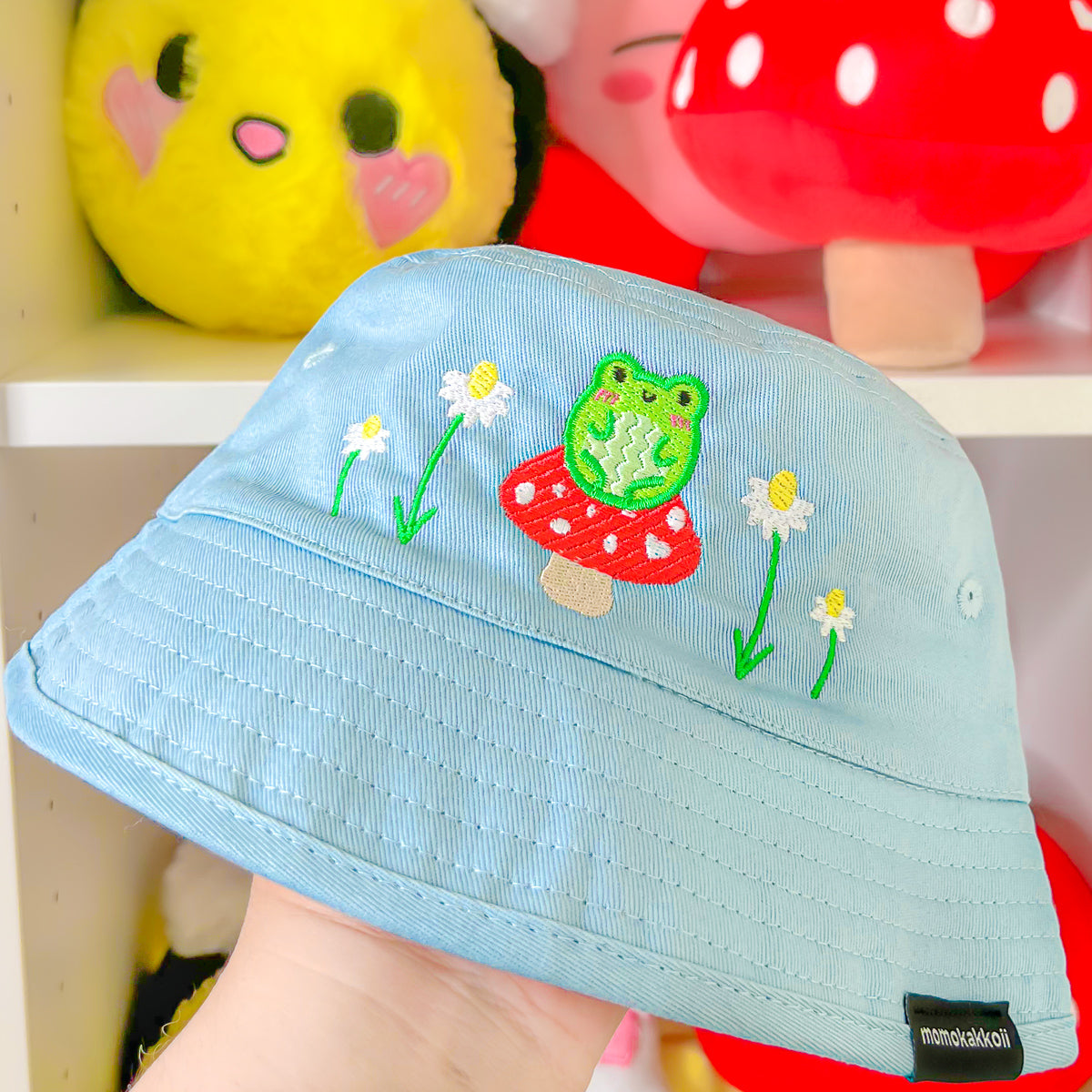 KIDS Albert The Frog & Mushroom Bucket Hat - Momokakkoii