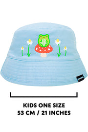 KIDS Albert The Frog & Mushroom Bucket Hat - Momokakkoii