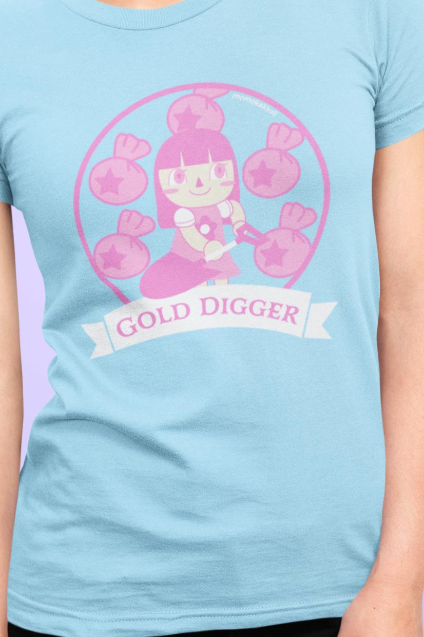Gold Digger AC Villager T-Shirt - Momokakkoii