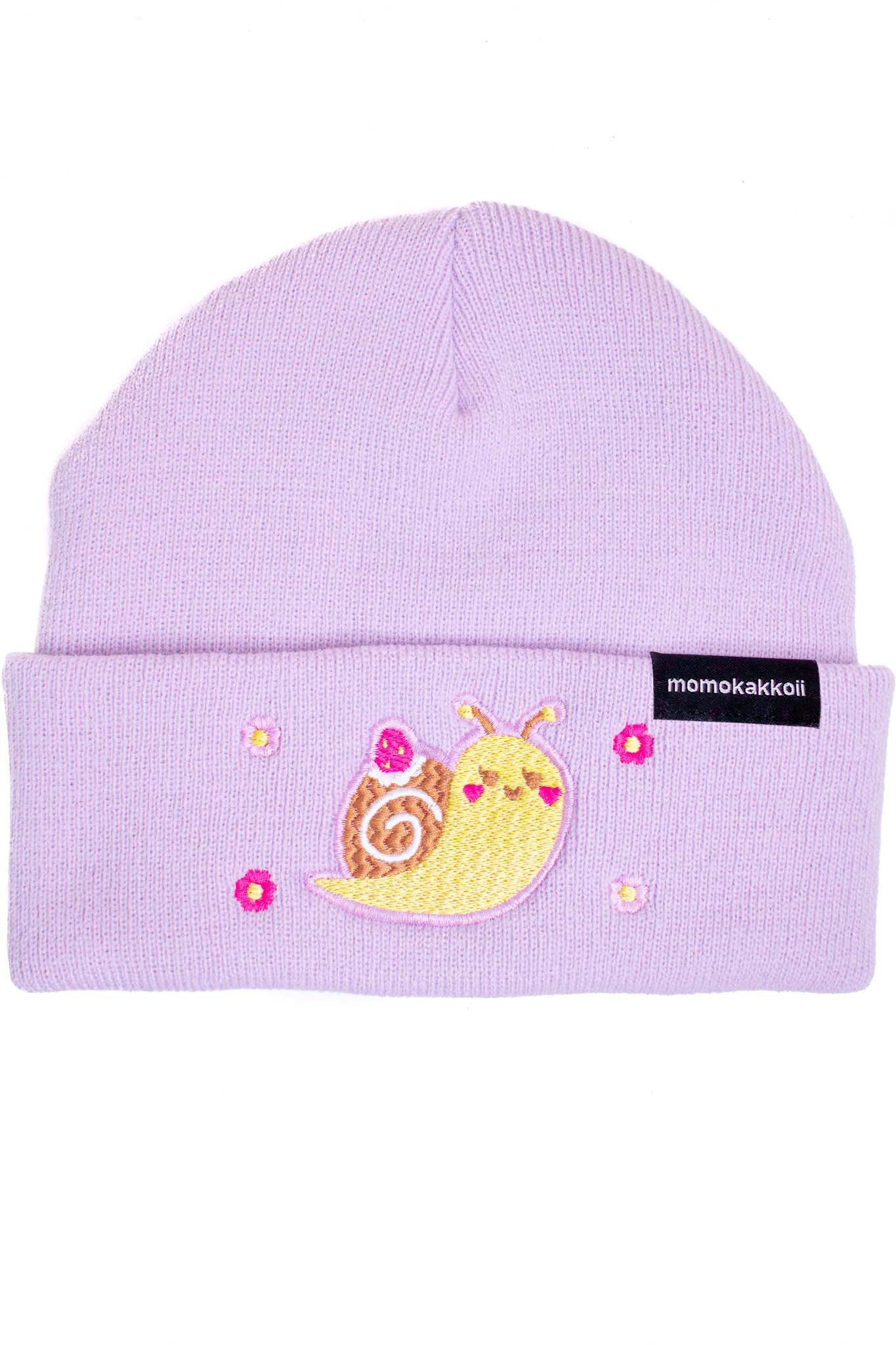 Keki The Snail Embroidered Beanie - Momokakkoii