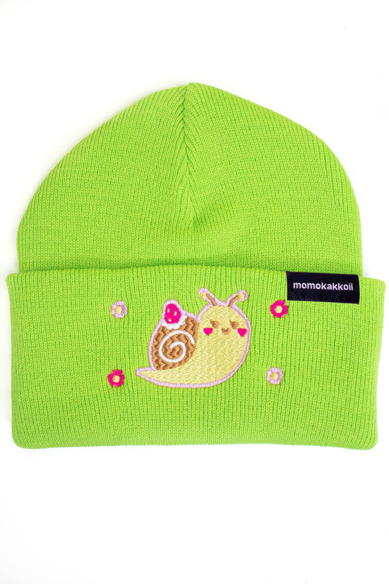 Keki The Snail Embroidered Beanie - Momokakkoii