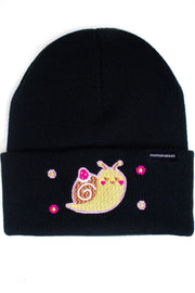 Keki The Snail Embroidered Beanie - Momokakkoii