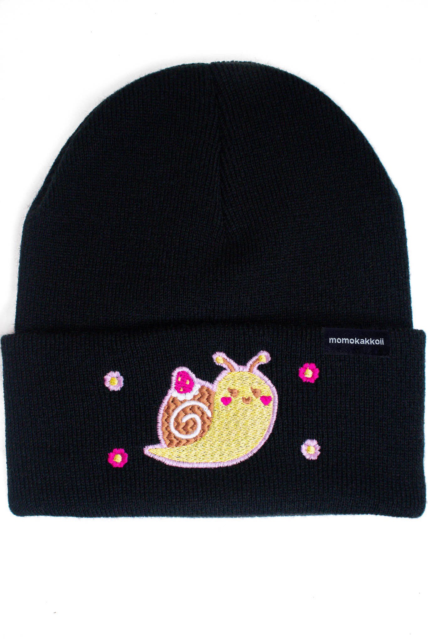 Keki The Snail Embroidered Beanie - Momokakkoii