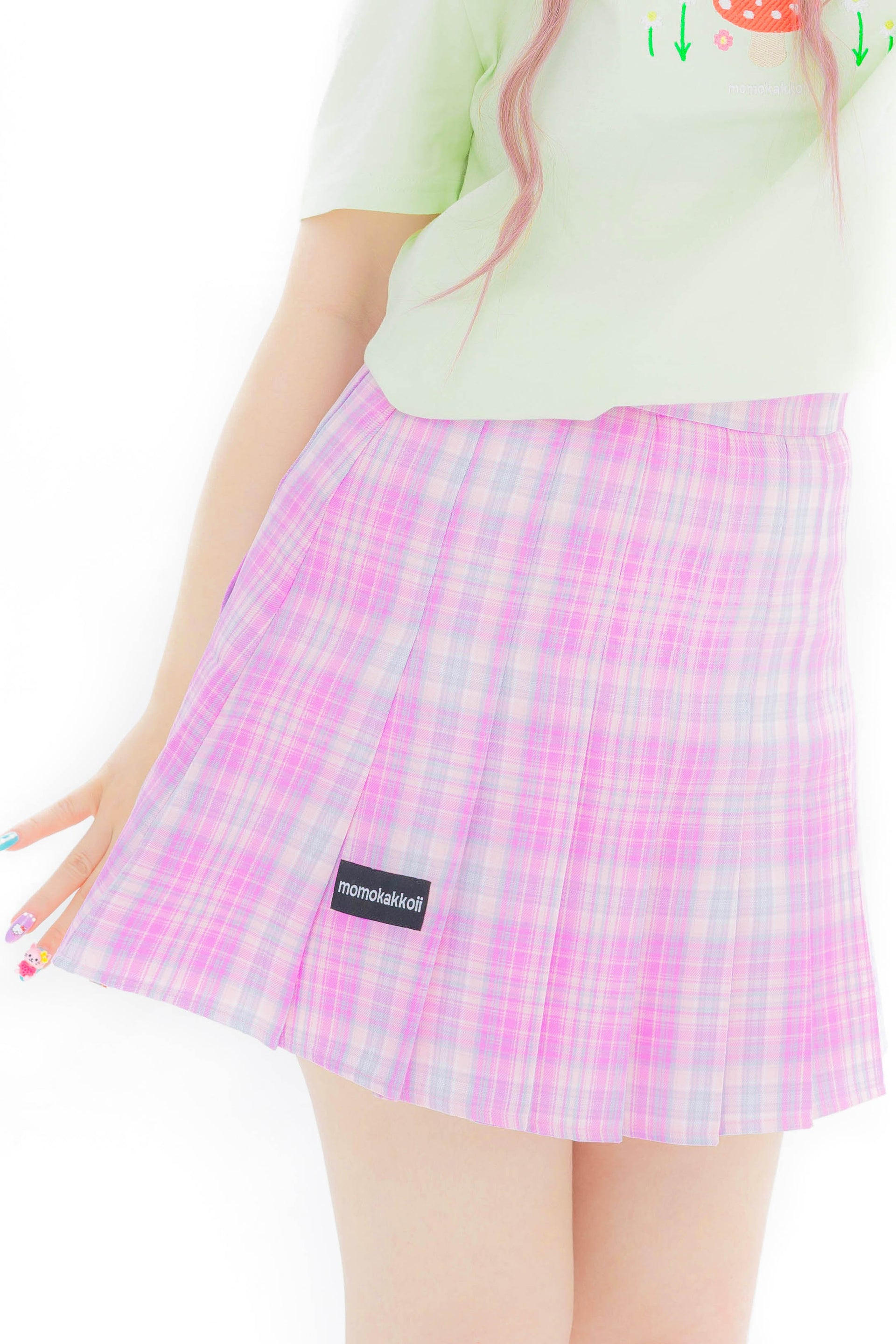 Pastel Vibes Pleated Mini Skirt - Momokakkoii
