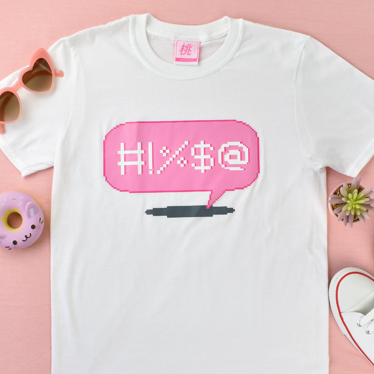 Speech Bubble Pixel Art T-shirt - Momokakkoii