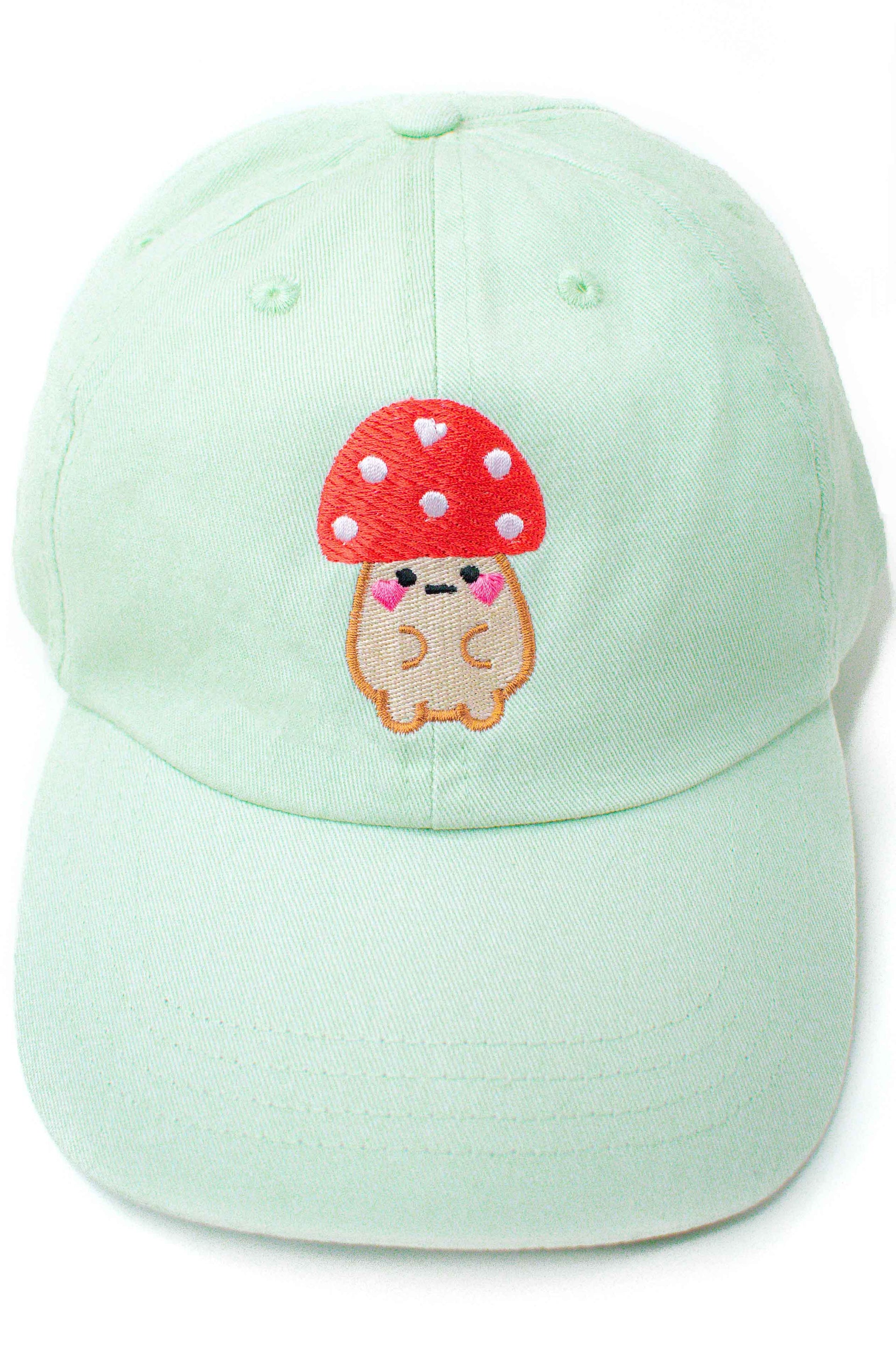 Kawaii Mushroom Embroidered Cap - Momokakkoii