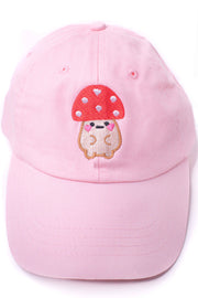 Kawaii Mushroom Embroidered Cap - Momokakkoii