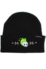 Cute Skull Albert Embroidered Beanie - Momokakkoii