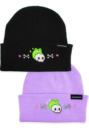 Cute Skull Albert Embroidered Beanie - Momokakkoii