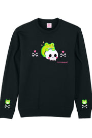 Organic Cotton Skull Albert Embroidered Sweatshirt - Momokakkoii