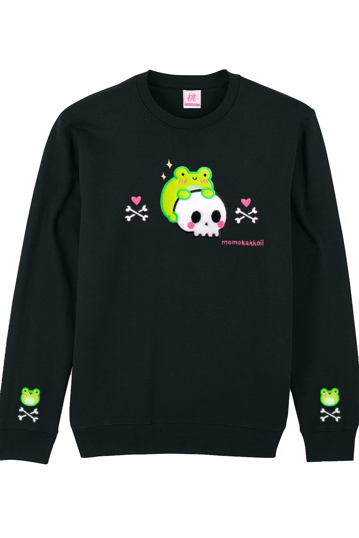Organic Cotton Skull Albert Embroidered Sweatshirt - Momokakkoii