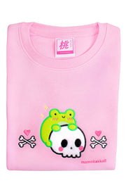 Organic Cotton Skull Albert Embroidered Sweatshirt - Momokakkoii