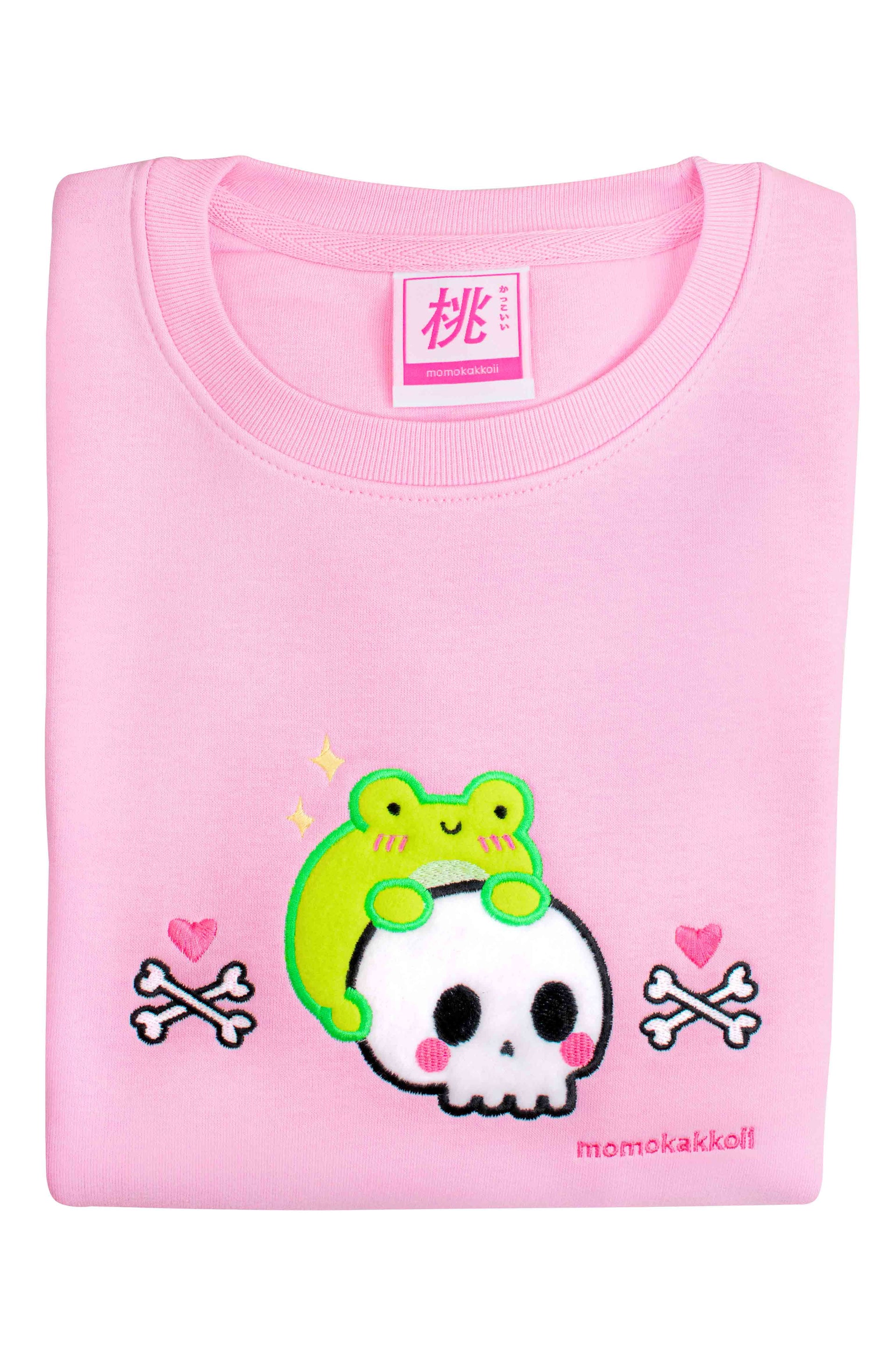 Organic Cotton Skull Albert Embroidered Sweatshirt - Momokakkoii