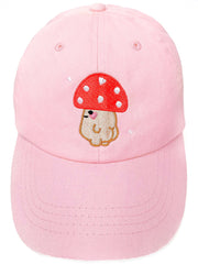 Thicc Mushroom Embroidered Cap - Momokakkoii