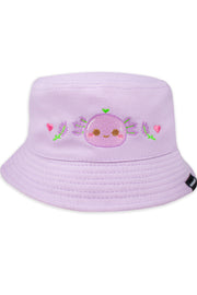 Xoxi Lavender Axolotl Embroidered Bucket Hat - Momokakkoii
