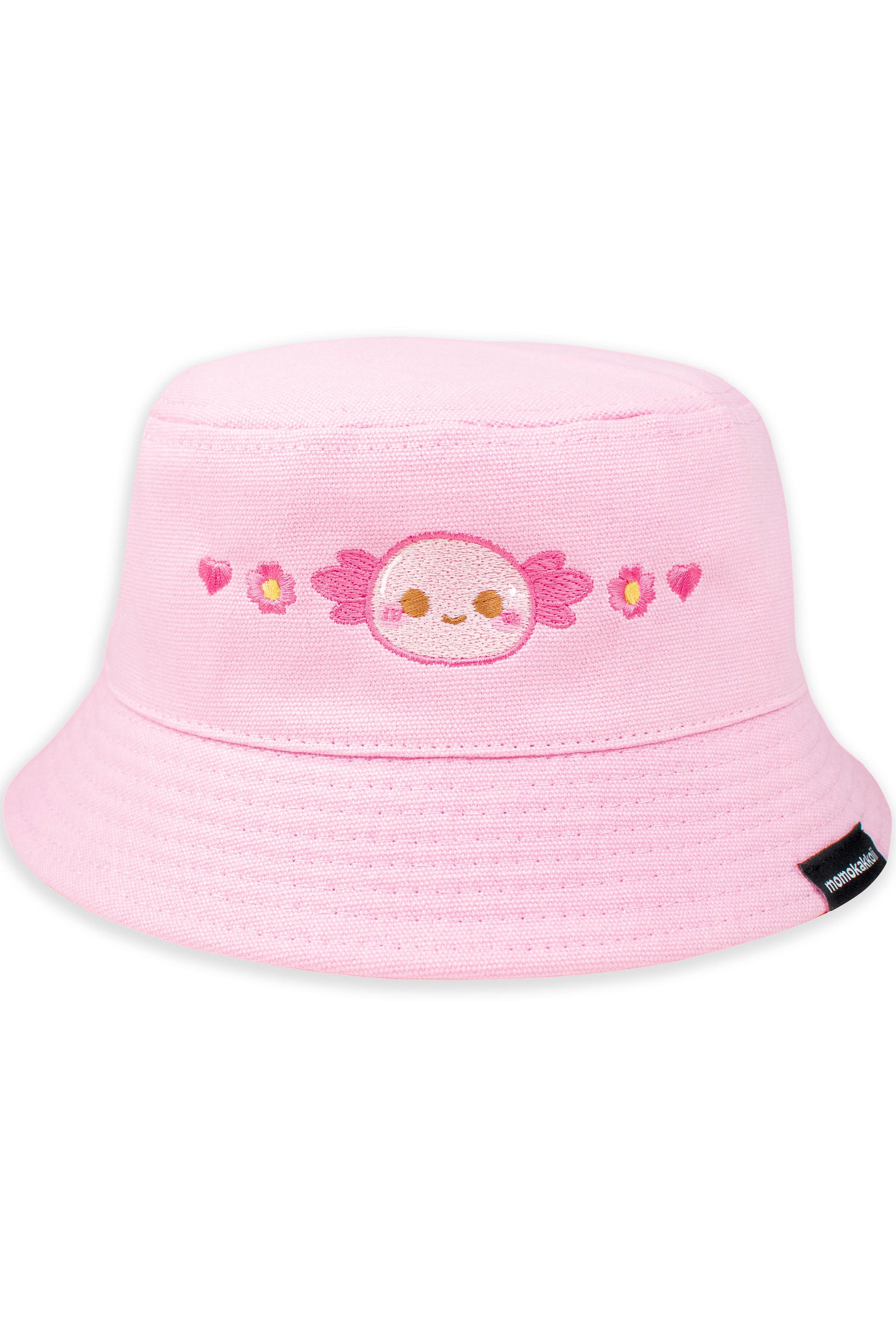 Xoxi The Axolotl Embroidered Bucket Hat - Momokakkoii