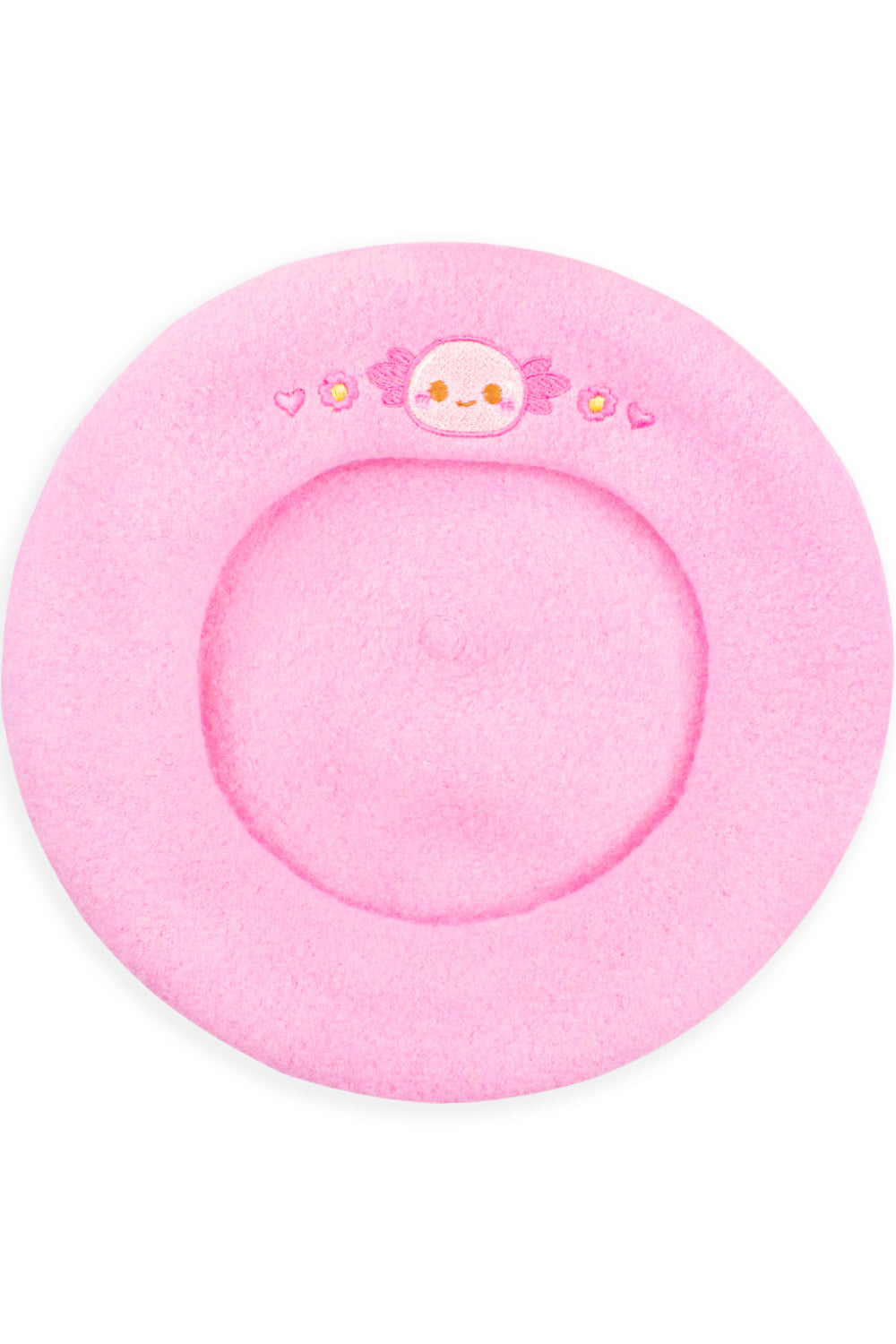 Xoxi The Axolotl Embroidered Beret - Momokakkoii