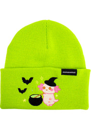 Xoxi The Axolotl Witch Embroidered Beanie - Momokakkoii
