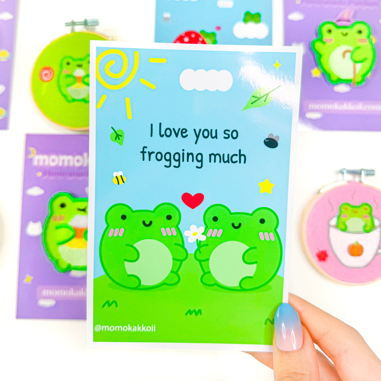 I Love You So Frogging Much Art Print