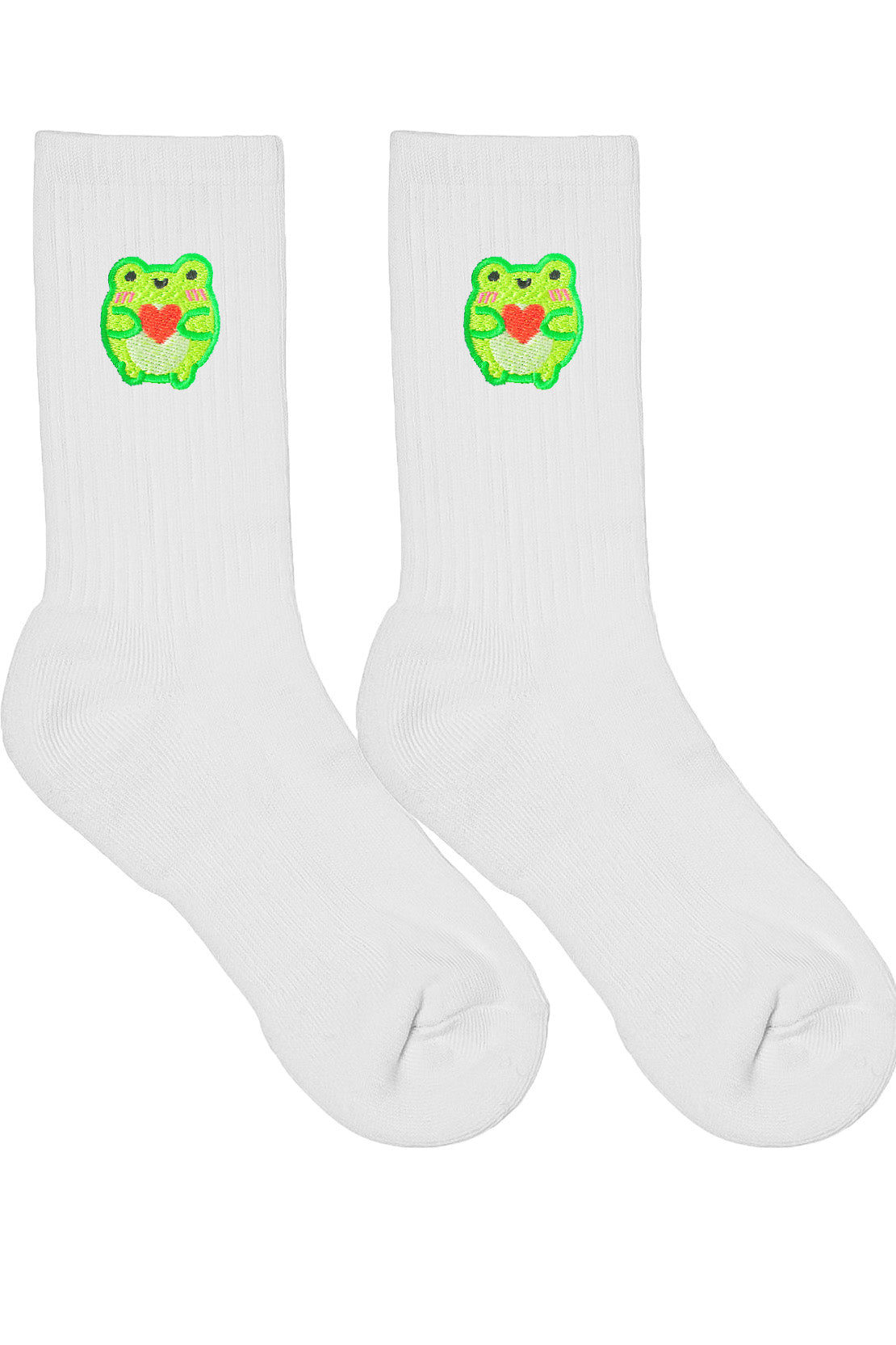 Heart Albert Embroidered Socks