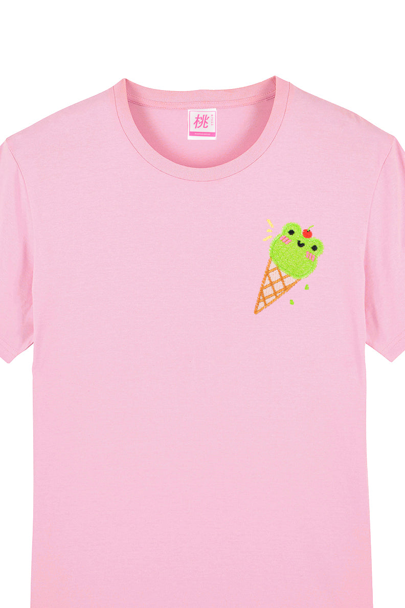 Organic Cotton Ice Cream Albert Embroidered T-Shirt