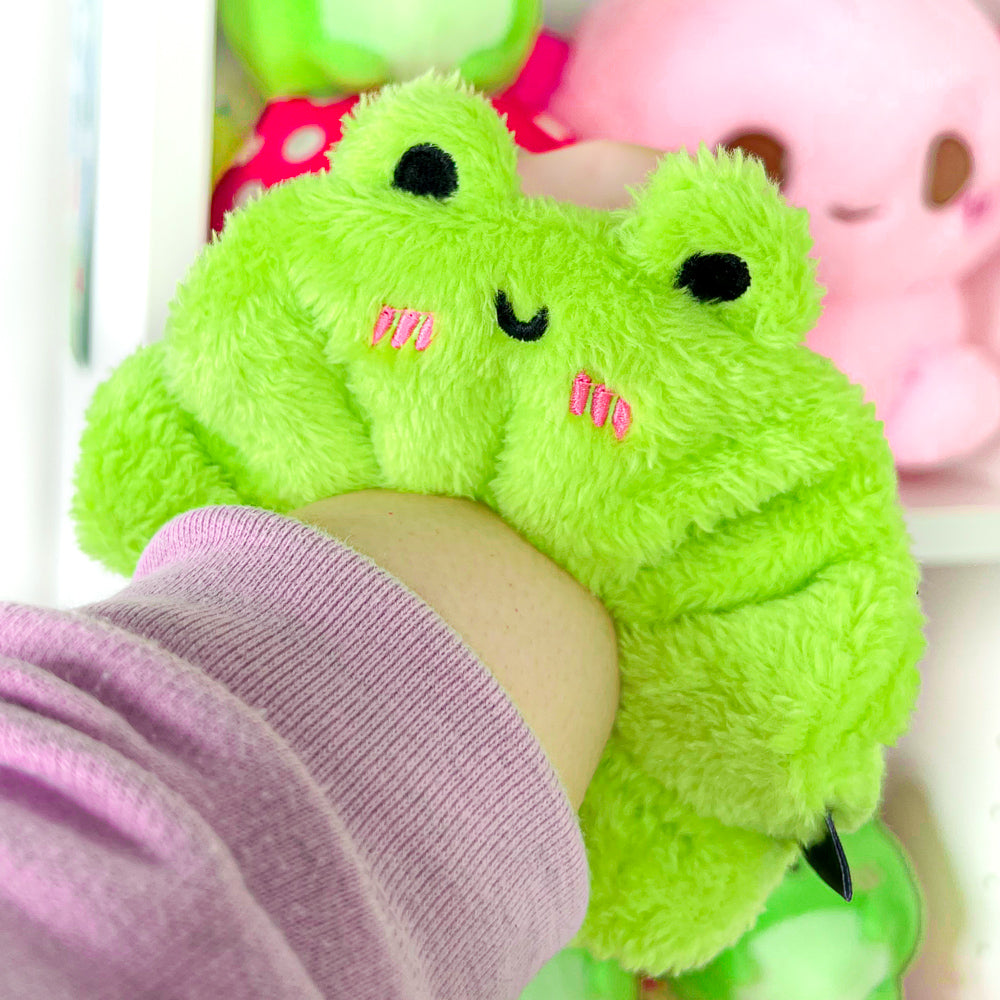 Fluffy Albert The Frog Handmade Scrunchie
