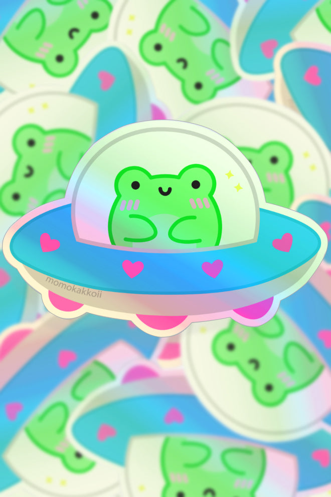 UFO Albert Holographic Vinyl Sticker