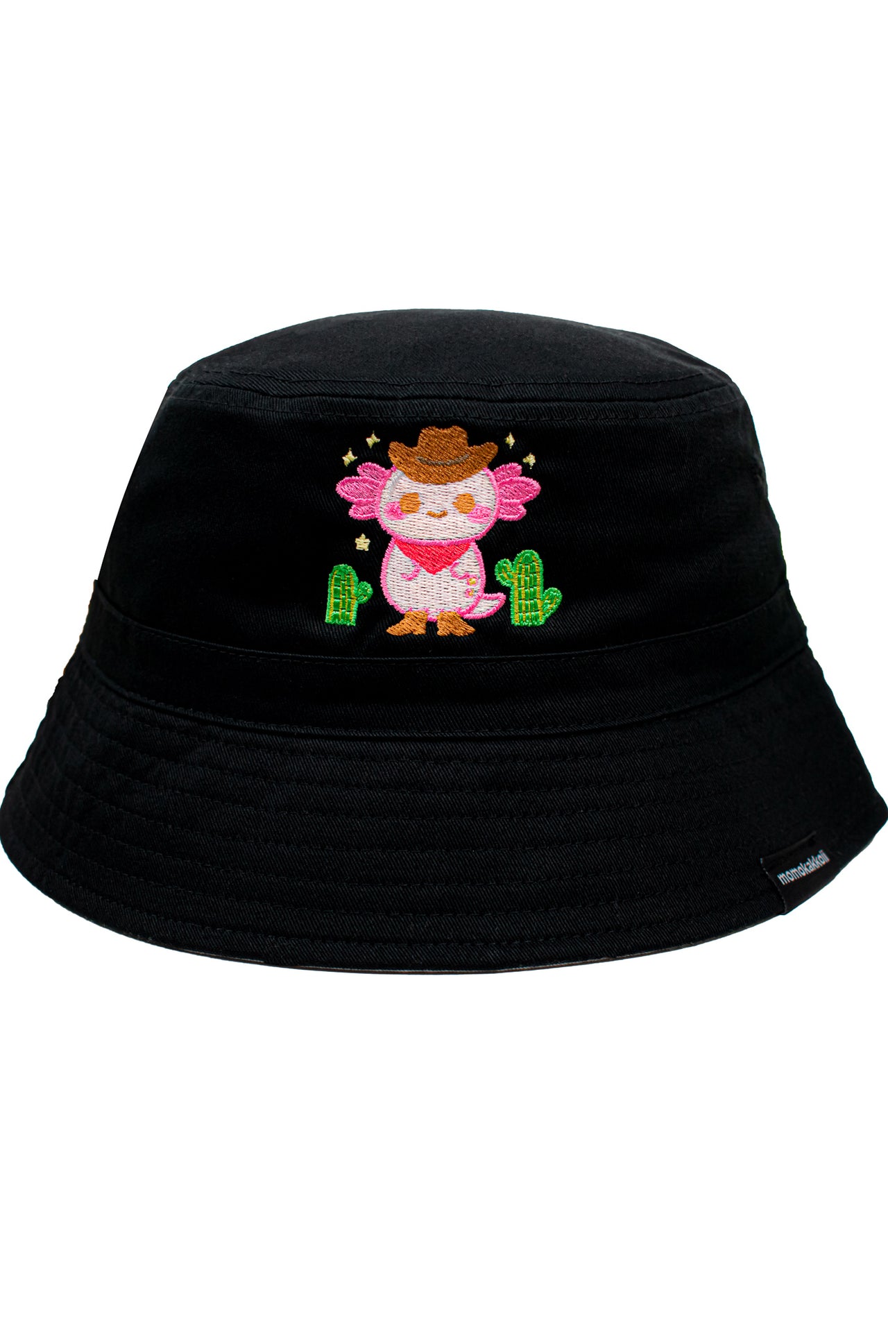 Xoxi The Axolotl Cowboy Embroidered Bucket Hat