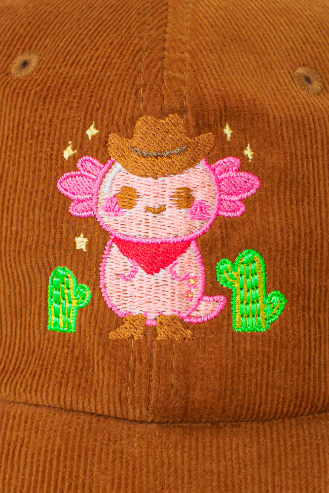 Xoxi The Cowboy Embroidered Corduroy Cap