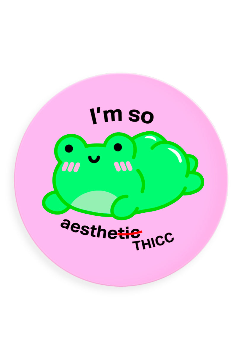 Thicc Albert Funny Button Badge