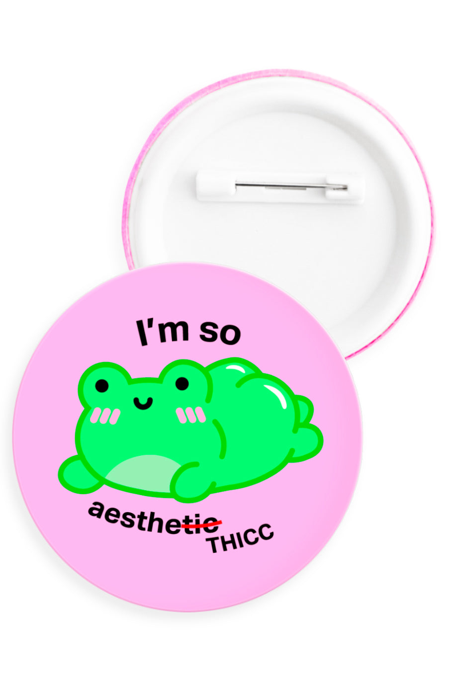 Thicc Albert Funny Button Badge