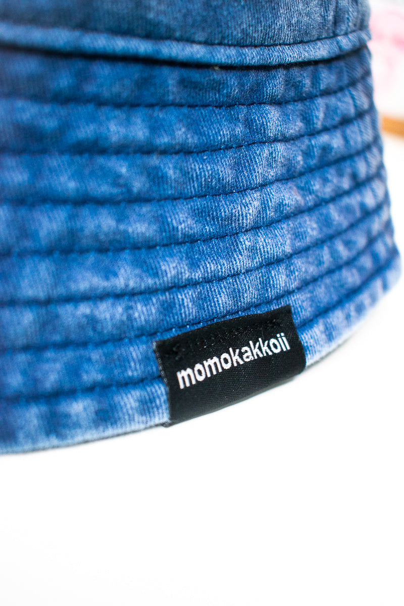 Albert's Flower Ride Embroidered Denim Bucket Hat